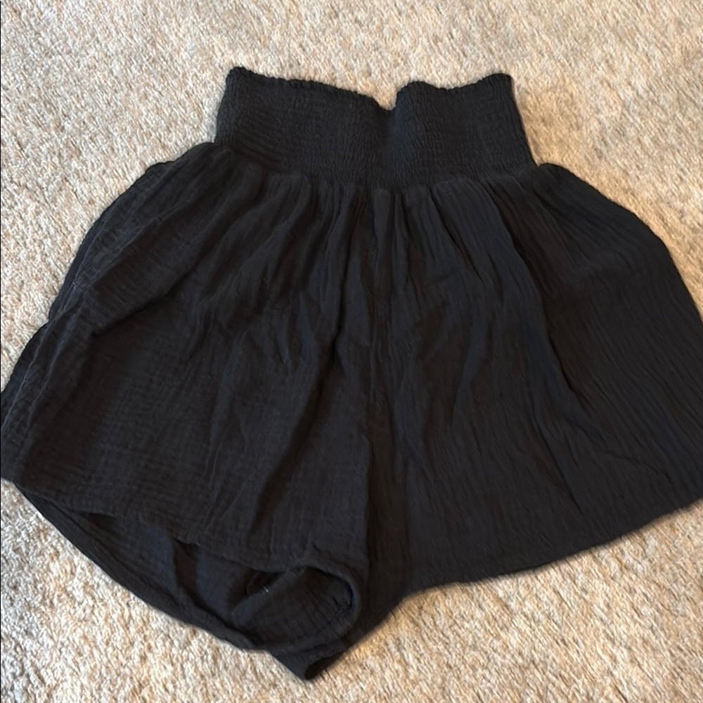 Z Supply High Waist Black Shorts
